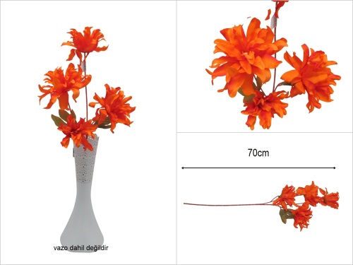 sd52065 turuncu yapay çiçek dalı - 