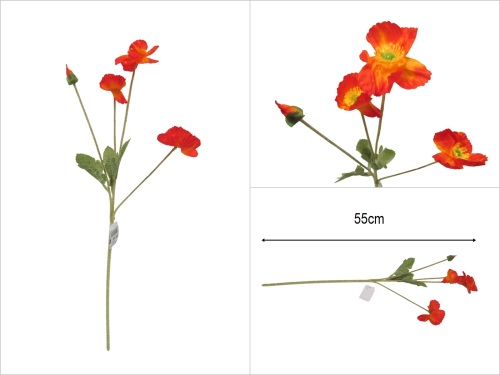 sd52074 yapay turuncu gelincik çiçeği - 