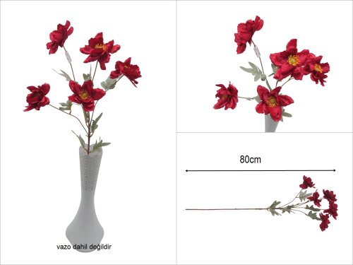 sd52075 yapay kırmızı gelincik çiçeği - 