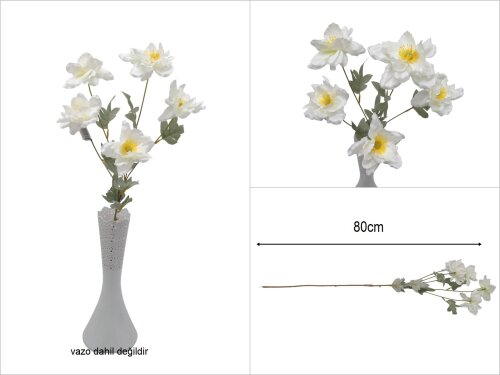 sd52076 yapay beyaz gelincik çiçeği - 