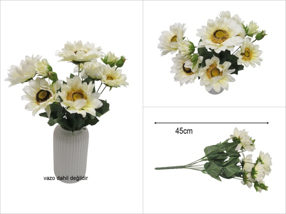 sd52078 beyaz ayçiçeği demeti - 1