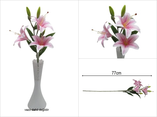 sd52096 yapay pembe lilyum çiçeği - 