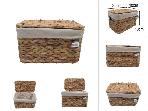 sd52100 no1 dikdörtgen kapaklı hasır sepet - 