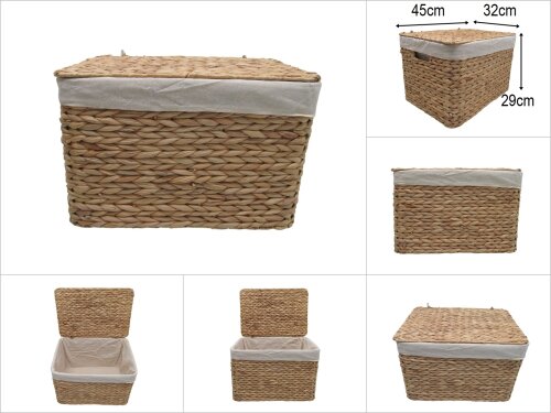 sd52103 no4 dikdörtgen kapaklı hasır sepet - 