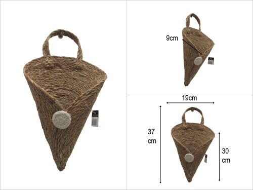 sd52105 no1 konik hasır duvar sepeti - 