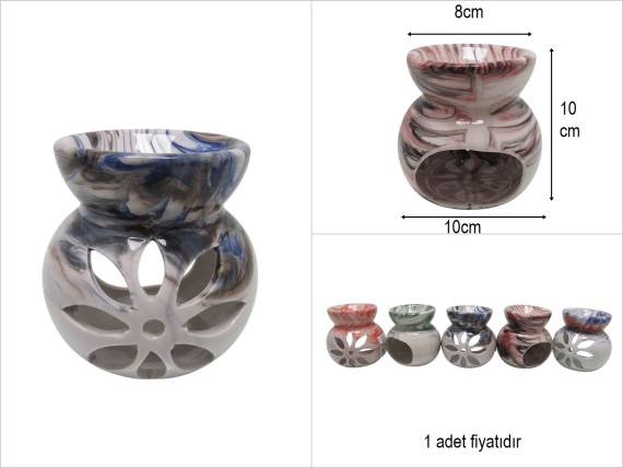 sd52217 dekoratif seramik buhurdanlık asorti - 1