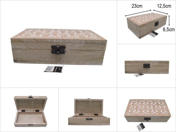 sd52220 dekoratif kapağı desenli no1 ahşap kutu - 1