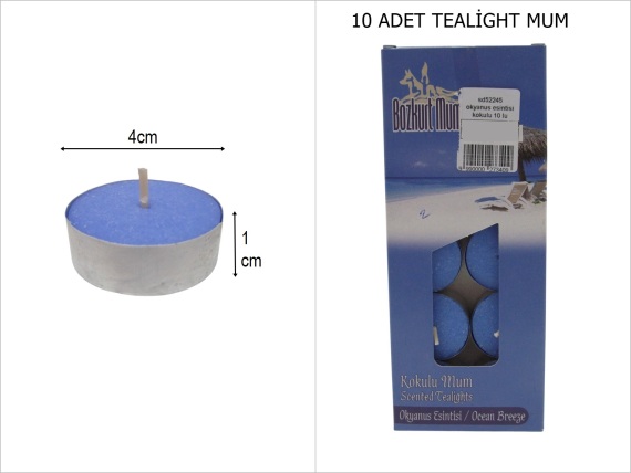 sd52245 okyanus esintisi kokulu 10 lu tealight mum - 1