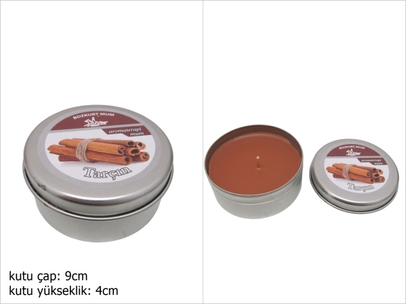 sd52252 tarçın kokulu metal kutulu mum - 1