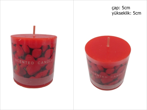 sd52269 kokulu kırmızı mum 5cmx5cm - 