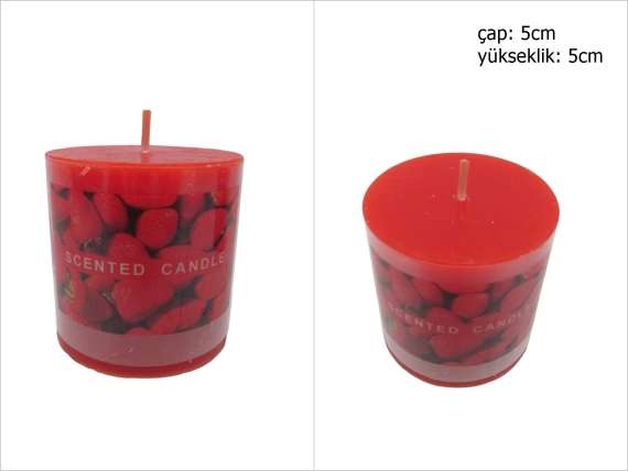 sd52269 kokulu kırmızı mum 5cmx5cm - 1