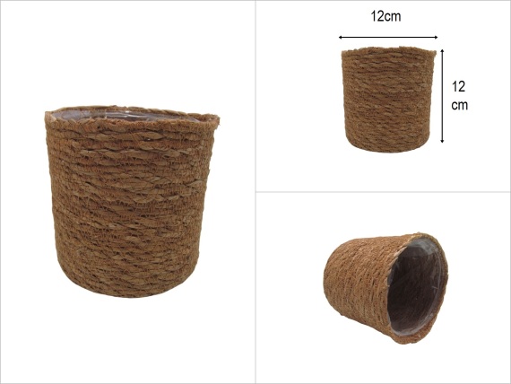 sd52283 dekoratif no1 silindir poşetli derin hasır sepet - 1