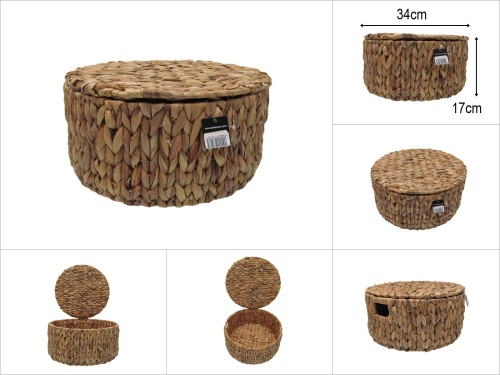 sd52313 kapaklı no2 yuvarlak hasır sepet - 