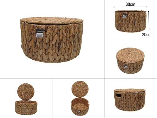 sd52314 kapaklı no3 yuvarlak hasır sepet - 