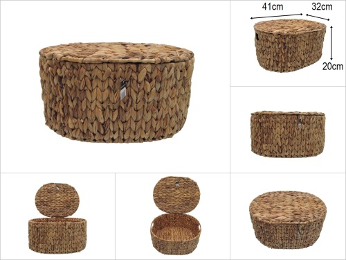 sd52317 kapaklı no3 oval hasır sepet - 