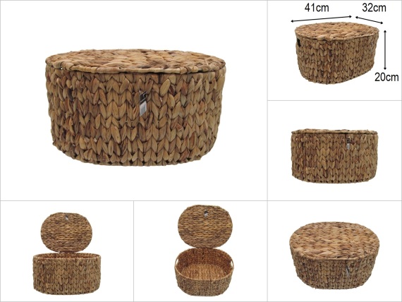 sd52317 kapaklı no3 oval hasır sepet - 1