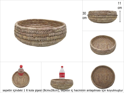 sd52320 dekoratif no1 otantik kase model hasır sepet - 