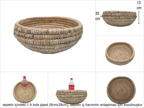 sd52321 dekoratif no2 otantik kase model hasır sepet - 