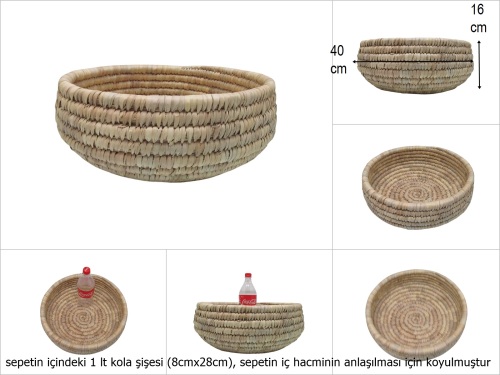 sd52322 dekoratif no3 otantik kase model hasır sepet - 