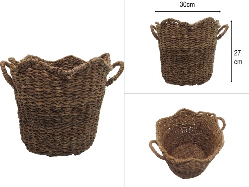 sd52325 dekoratif no1 yuvarlak hasır sepet - 