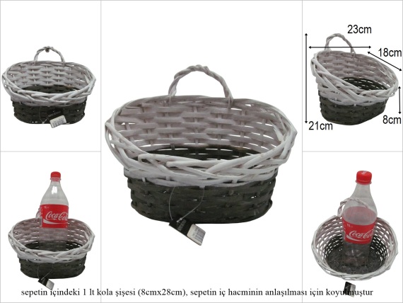 sd52336 arkası yüksek önü alçak no1 dekoratif kapı duvar sepeti - 1