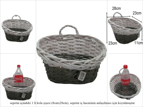 sd52337 arkası yüksek önü alçak no2 dekoratif kapı duvar sepeti - 