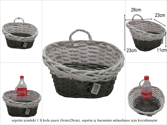 sd52337 arkası yüksek önü alçak no2 dekoratif kapı duvar sepeti - 1