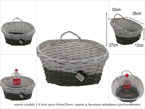 sd52338 arkası yüksek önü alçak no3 dekoratif kapı duvar sepeti - 