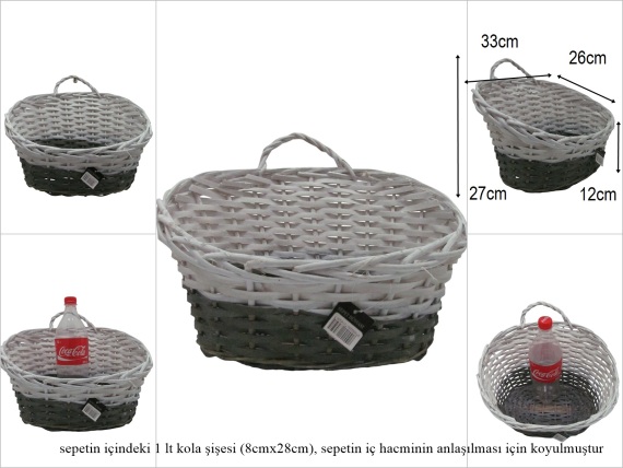 sd52338 arkası yüksek önü alçak no3 dekoratif kapı duvar sepeti - 1