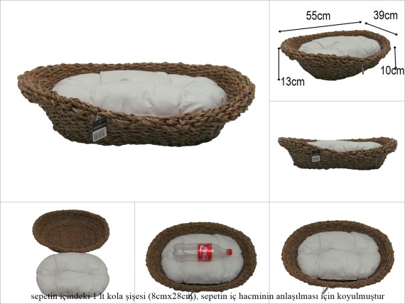 sd52408 dekoratif minderli evcil hayvan kedi köpek sepeti - 1