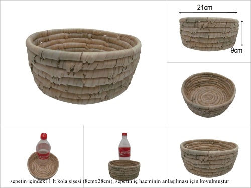 sd52416 yuvarlak no1 hasır sepet - 