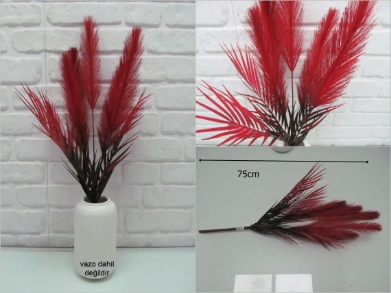 sd52440 yapraklı yapay kırmızı panpas - 1