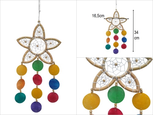 sd52503 renkli sedef rüzgar çanı - 