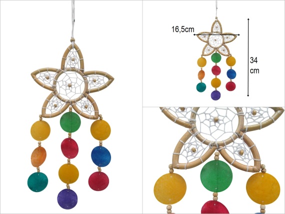 sd52503 renkli sedef rüzgar çanı - 1