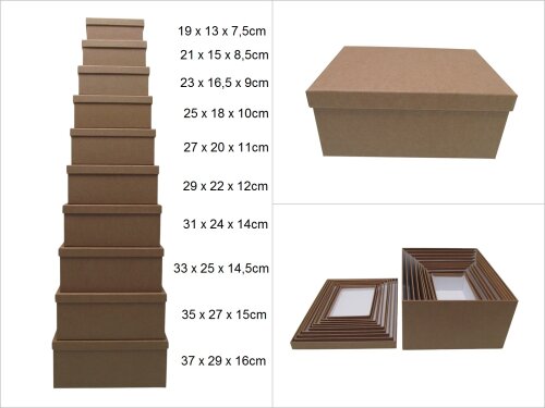 sd52601 dikdörgen 10 lu set kesekağıdı hediye kutusu - 