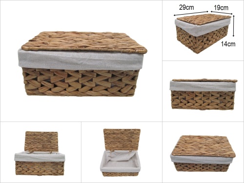 sd52617 kapaklı no1 dikdörtgen hasır sepet - 