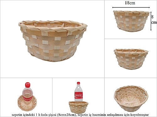 sd52647/YK yuvarlak no2 bambu sepet 90 ADET - 90 ADETLİ KOLİ FİYATI %23 İNDİRİMLİ