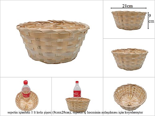 sd52648/YK yuvarlak no3 bambu sepet 78 ADET - 78 ADETLİ KOLİ FİYATI %23 İNDİRİMLİ