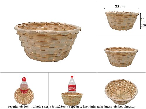 sd52649/K yuvarlak no4 bambu sepet 132 ADET - 132 ADETLİ KOLİ FİYATI %23 İNDİRİMLİ