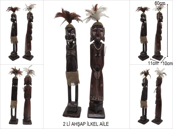 sd52671 otantik ahşap 2 li ilkel aile - 1