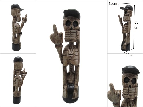 sd52681 ahşap şapkalı terbiyesiz iskelet - 