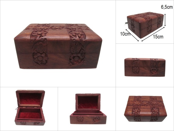 sd52691 no1 dekoratif el oyması ahşap kutu - 1