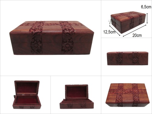 sd52693 no3 dekoratif el oyması ahşap kutu - 