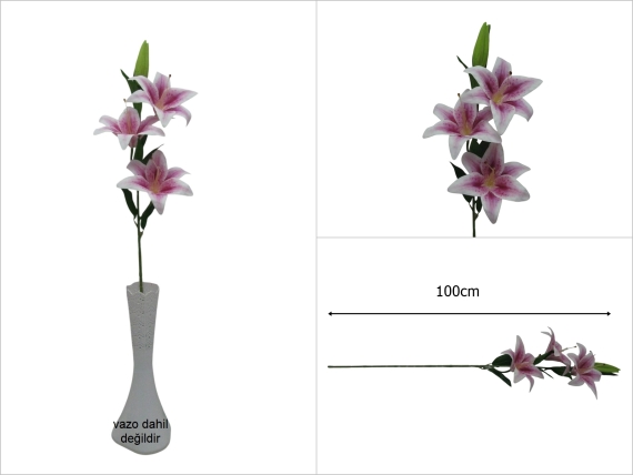 sd52701 yapay pembe kazablanka lilyum çiçeği - 1