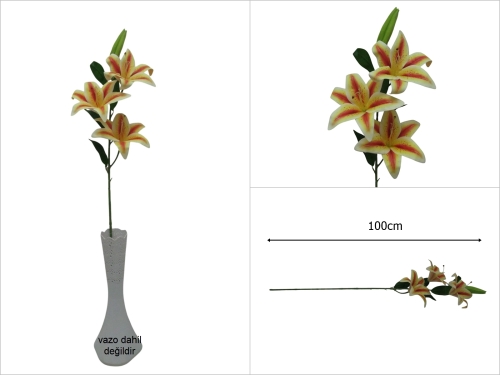 sd52702 yapay turuncu kazablanka lilyum çiçeği - 