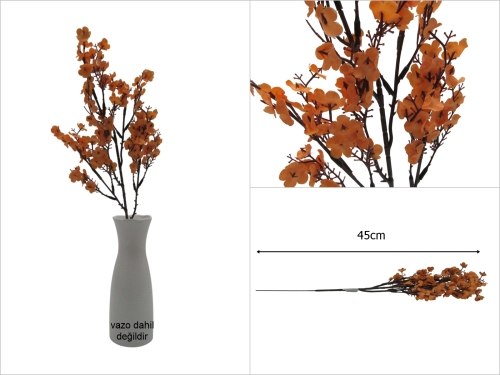 sd52703 dekoratif turuncu yapay çiçek dalı - 