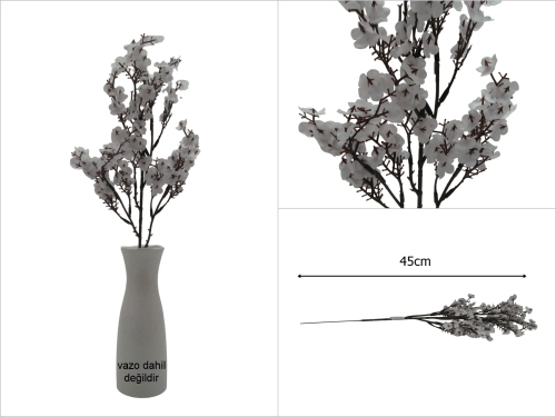 sd52705 dekoratif beyaz yapay çiçek dalı - 
