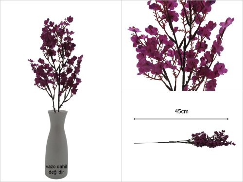 sd52707 dekoratif eflatun yapay çiçek dalı - 