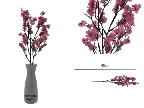 sd52710 dekoratif pembe yapay çiçek dalı - 