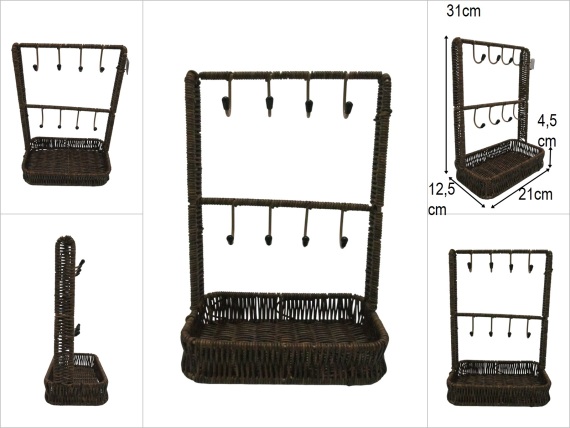 sd52733 metal iskelet üzerine pvc örülü askılı sepet - 1